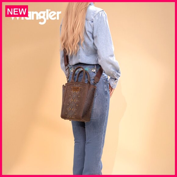 Mini Crossbody Purse with Aztec Embroidery, Adjustable Strap, Anti-Theft Pocket - Picture 8 of 8